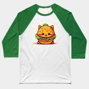 Catburger Kawaii Style Cat Burger Baseball T-Shirt